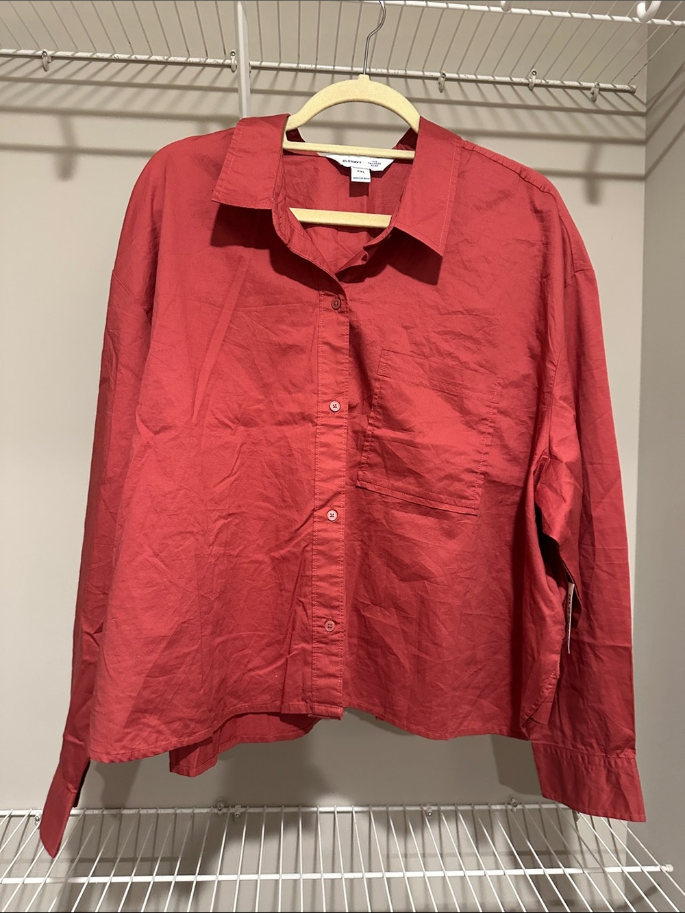 Old Navy Lightweight Cropped Button-Down Shirt